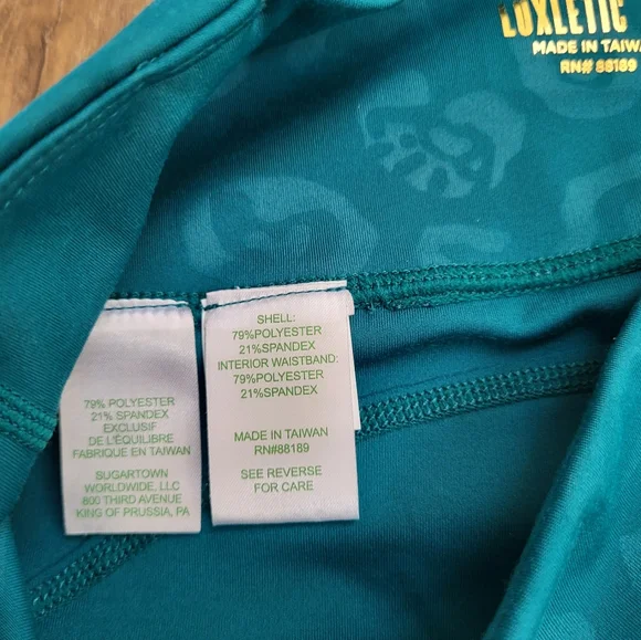 LILLY PULITZER Luxeletic WEEKENDER HIGH RISE Midi Leggings Small Spruce Green